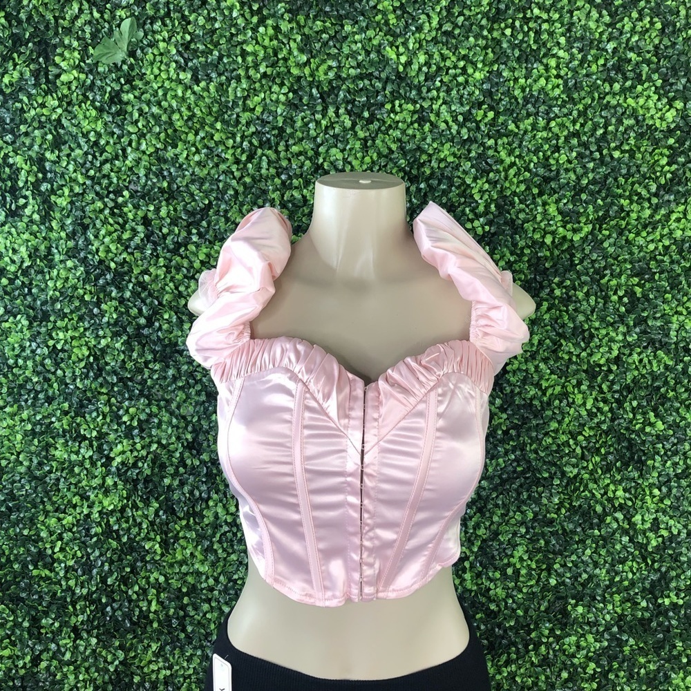 Nwt Kaylee kollection light mauve corset top